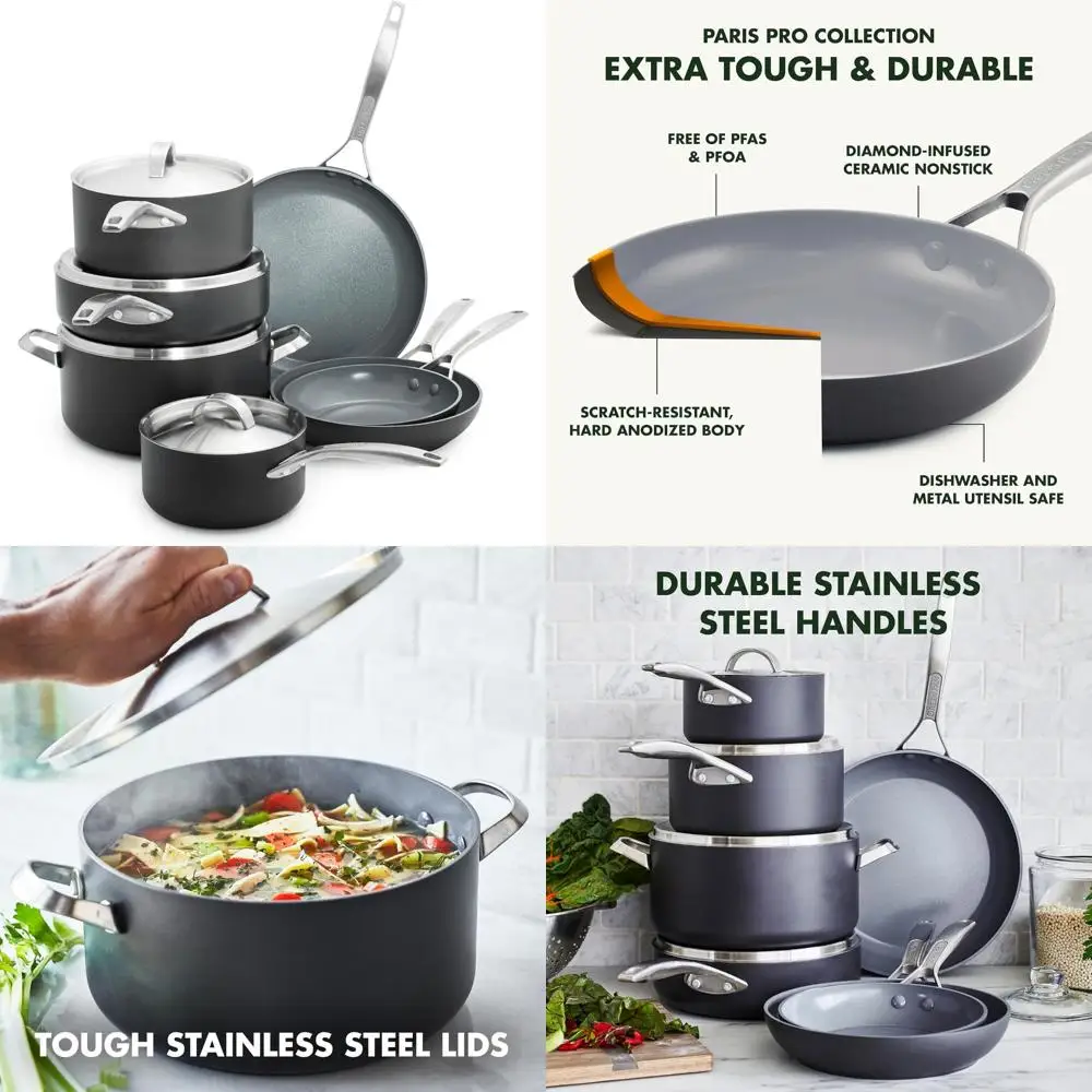 

18-Piece Nonstick Cookware Set: Premium Pots and Pans for Kitchen Cooking