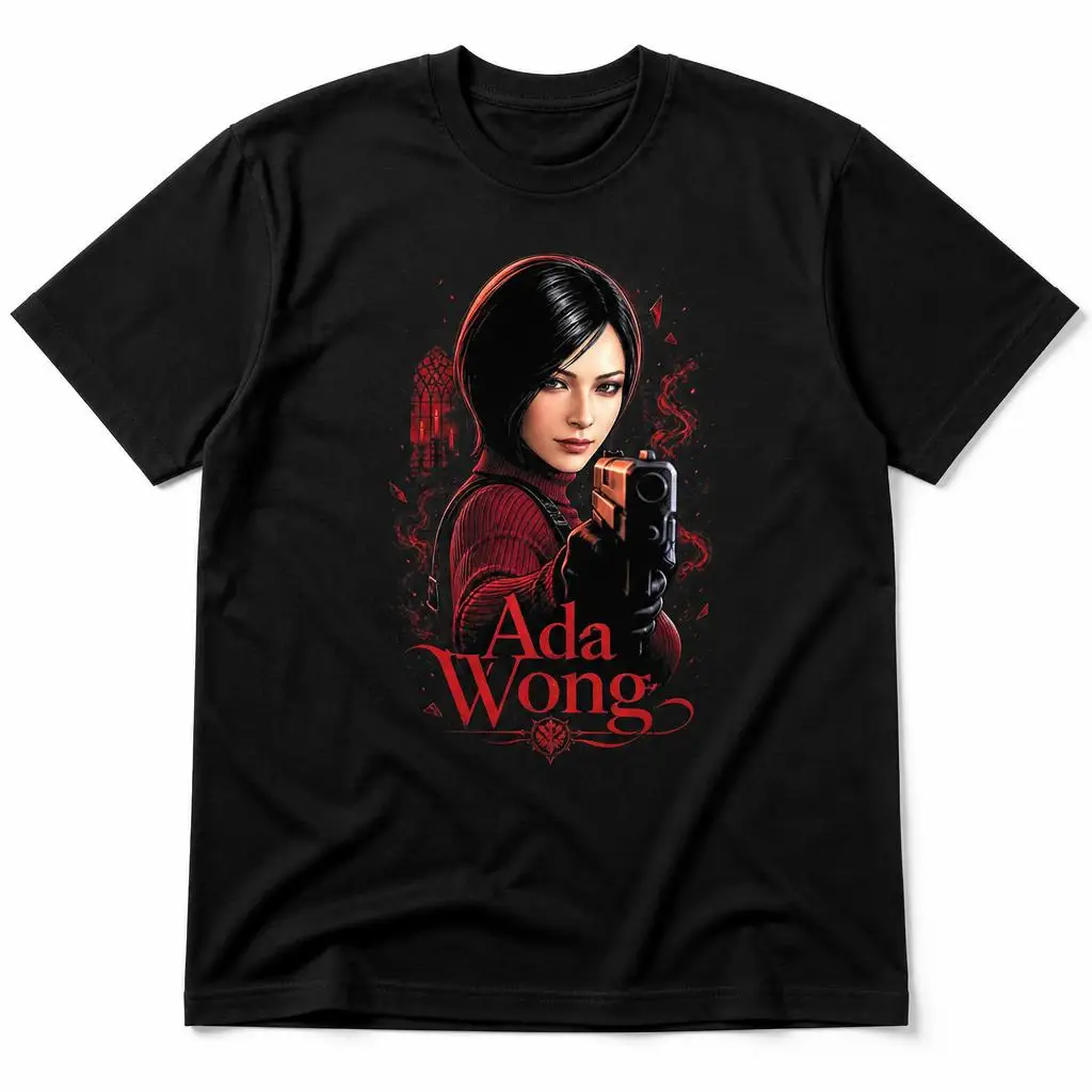 Ada Wong Residents Evils Men Retro T Shirt 100% Cotton Clothing Fun Short Sleeve Tee Gift T-Shirts