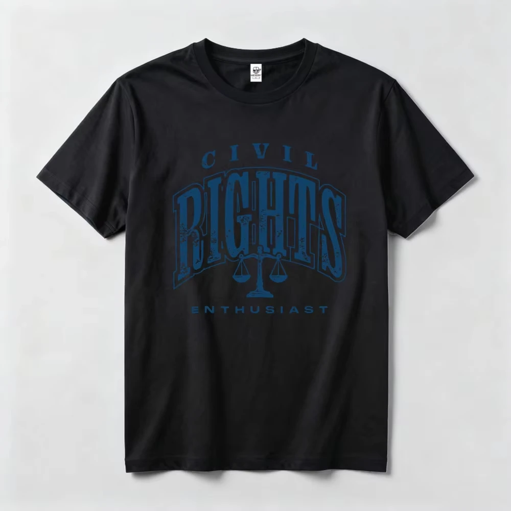 Civil Rights Enthusiast T-Shirt Social Justice Activist Scales Of Justice Women's Vintage Civil Rights Enthusiast Graphic Tee