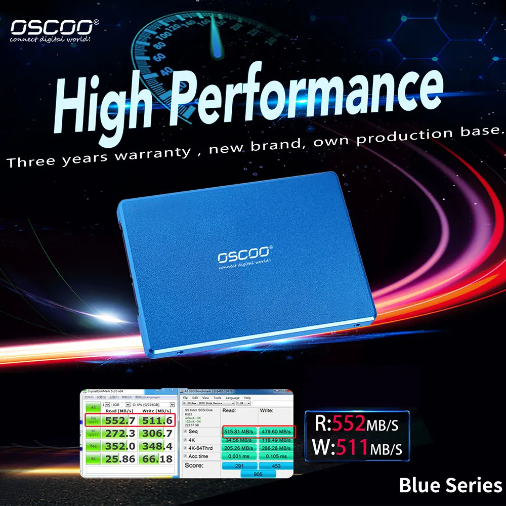 OSCOO SSD 126GB  256GB 512GB hdd 2.5 Sataiii Hard Disk Drive for Computer Laptop Ssd Internal Hard Drive SATA Disk