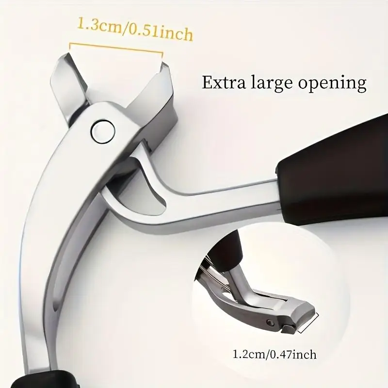 3pcs Modern Stainless Steel Fingernail Clippers with Concave Blade, Heavy-Duty Nail Clipper with Curved Design, Large Wide Jaw O