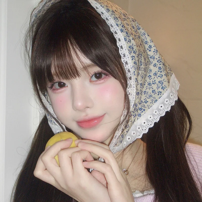 

Высококачественный хлопковый шарф с кружевной отделкой, в японском пасторальном стиле, с мелким цветочным узором, для путешествий и отдыха.