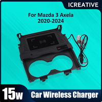 QI Car Wireless Charger For Mazda 3 Axela Fast Charge Phone Holder Charging Plate Interior Modification 2020 2021 2022 2023 2024
