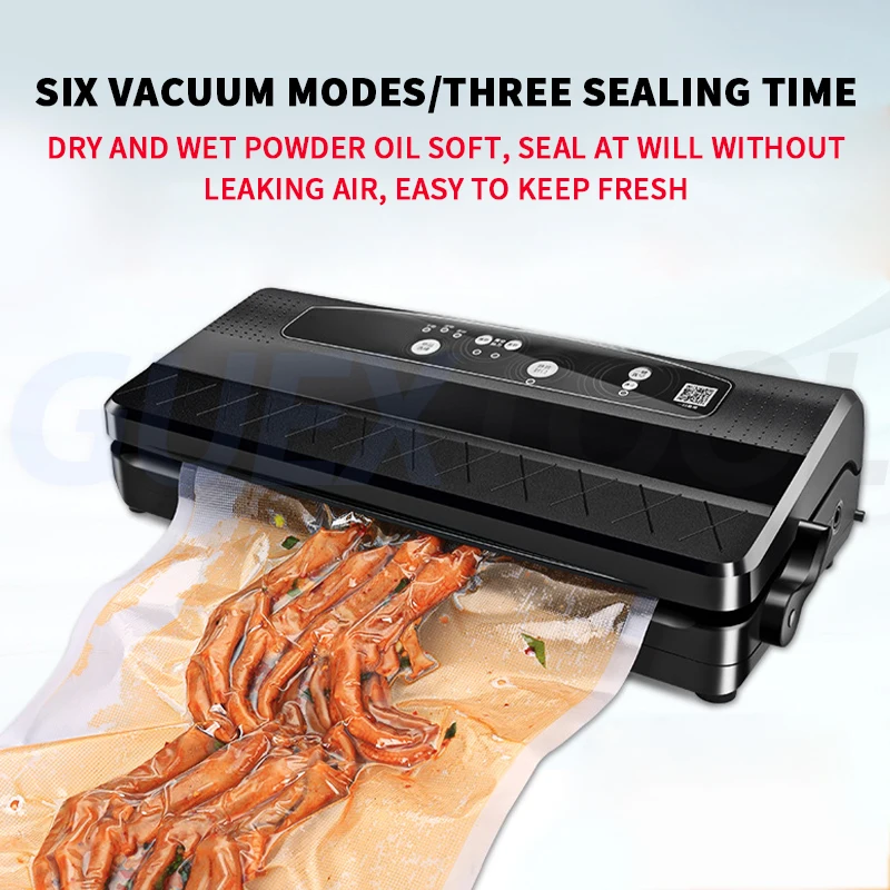 Commercial Vacuum Sealer Machine Multifunction Automatic Food Packaging With Bag Roll Storage Cutter For Home Kitchen Use