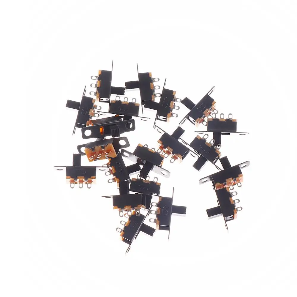 20Pcs Small Miniature Slide ON-Off 3 Pin Black Electrical Component Toggle Switch Switches