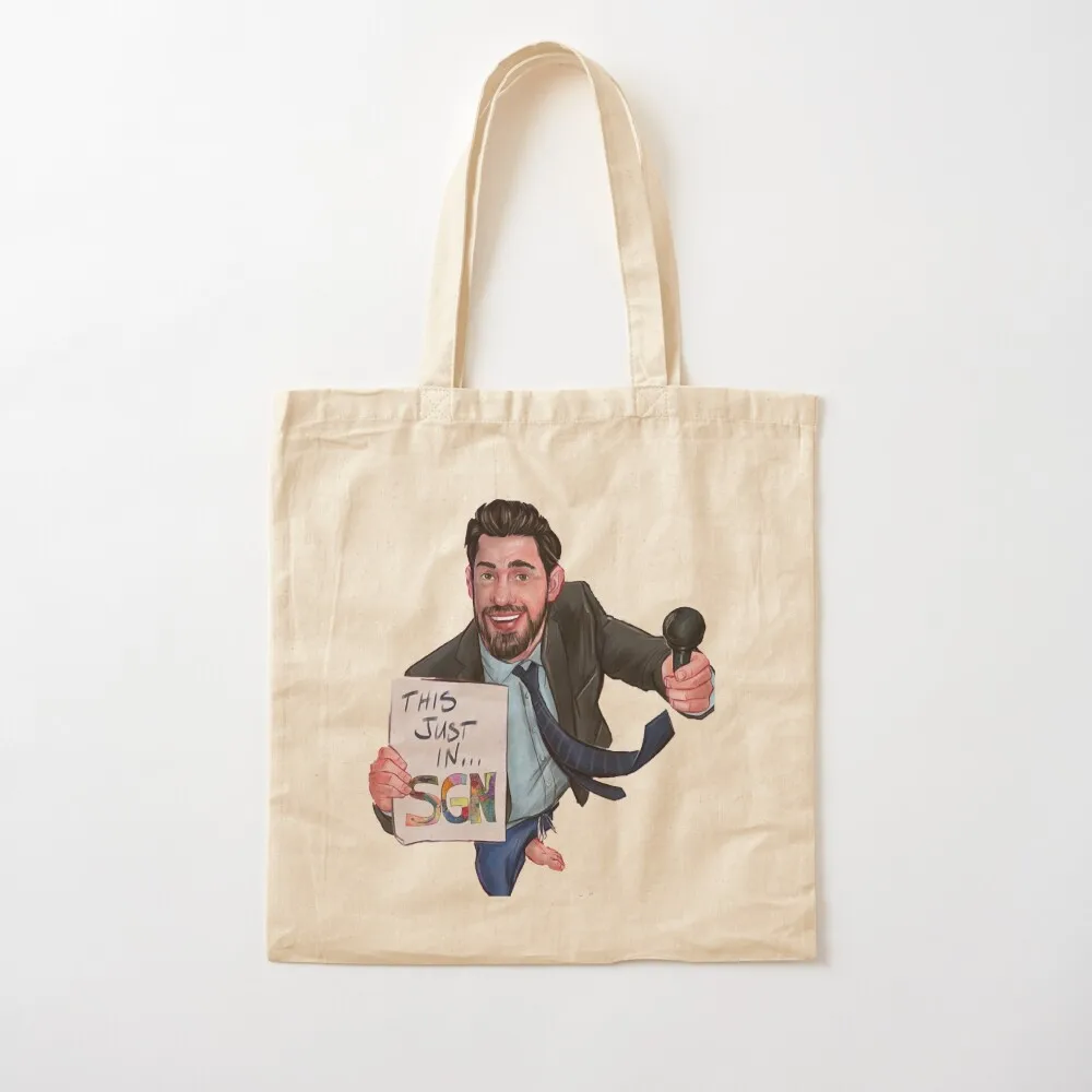 John Krasinski SGN-Some Good News Tote Bag Shopper bag Eco bag tote men tote custom