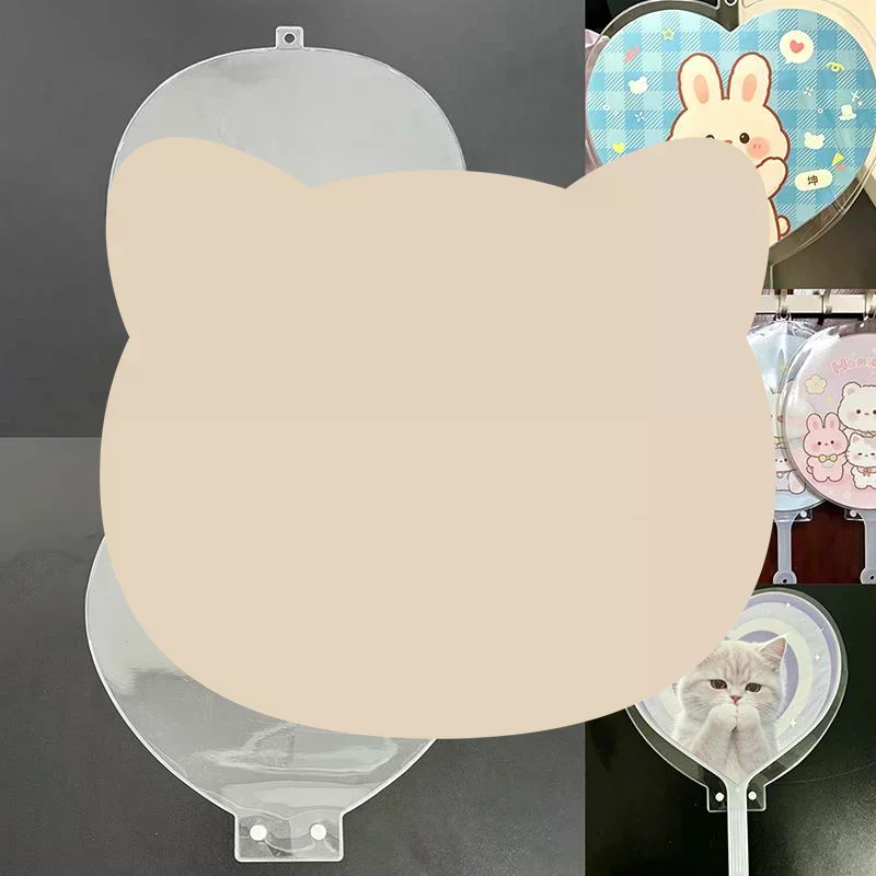 Hand Fan Protector Cover Transparent Anti Scratch Dustproof Design DIY Craft Lovers Idol Concert Fans No Yellow Clear