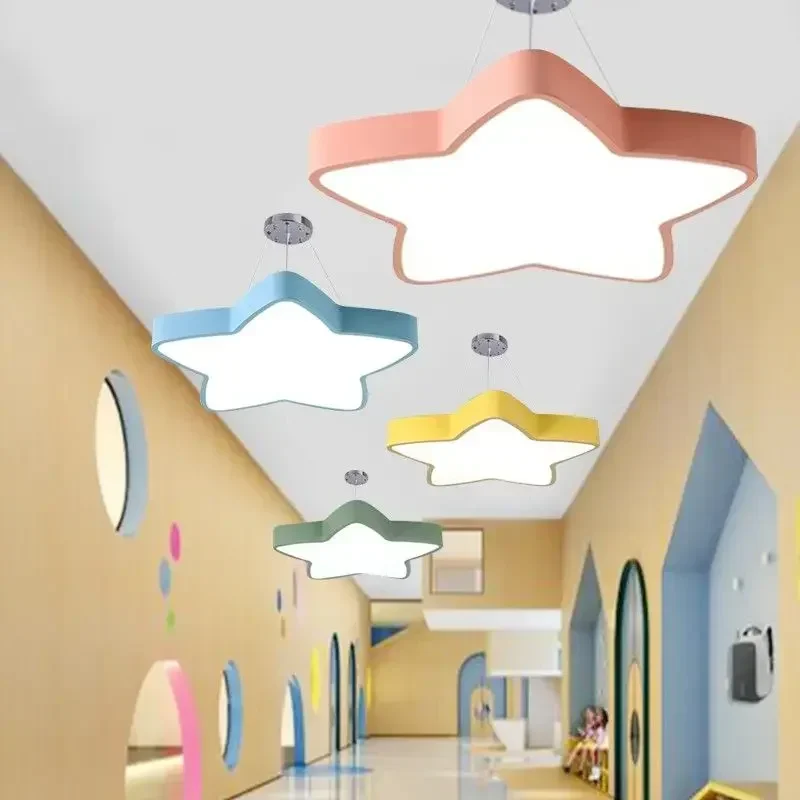 W2557 Modern children's room LED Star ceiling lamp Dining Living room bedroom Amusement park light nursery room Decor Study Ligh