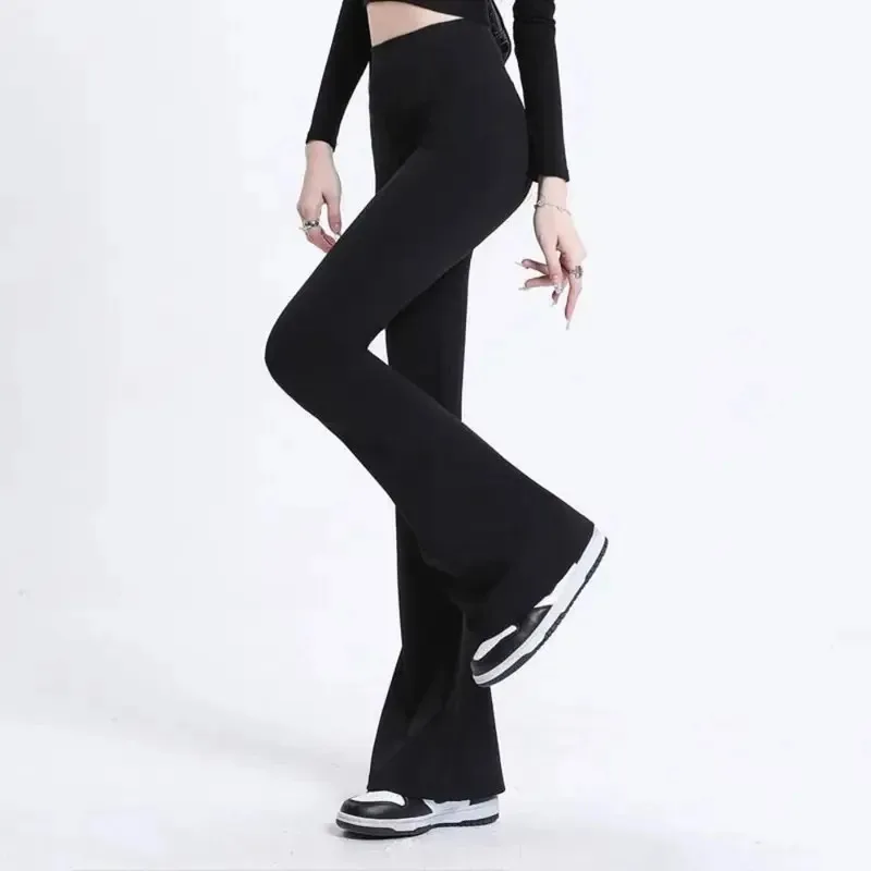 

Women Flare Pants Slim High Waist Solid Sexy Shark Flare Pants Fashion Casual Streetwear Elastic Butt Lift Skinny Leggings