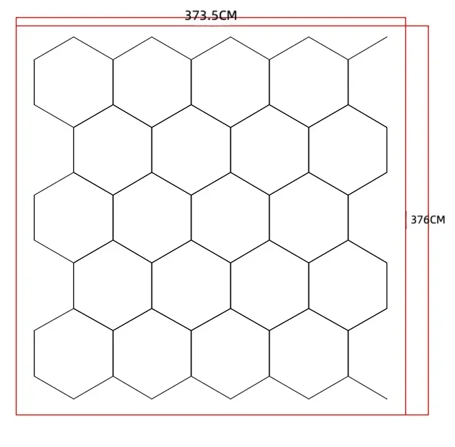 

ZK20 Car washing honeycomb light dimmable colorful shape light 220V car beauty station light film workshop light LED