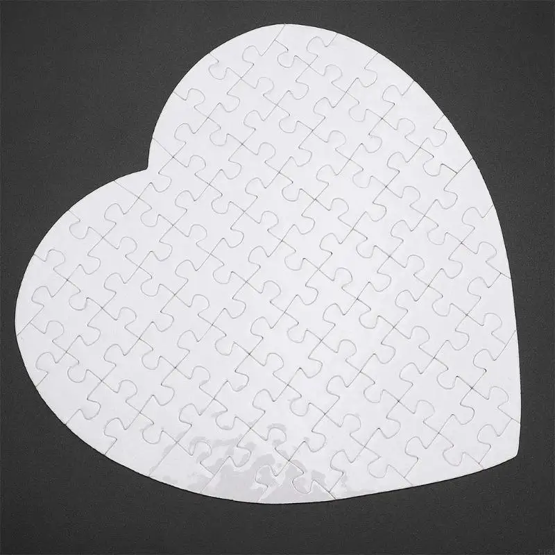 

F19F Sublimation Blank Heart Puzzle DIY Craft Heart Customized Heat Transfer Photo Decor