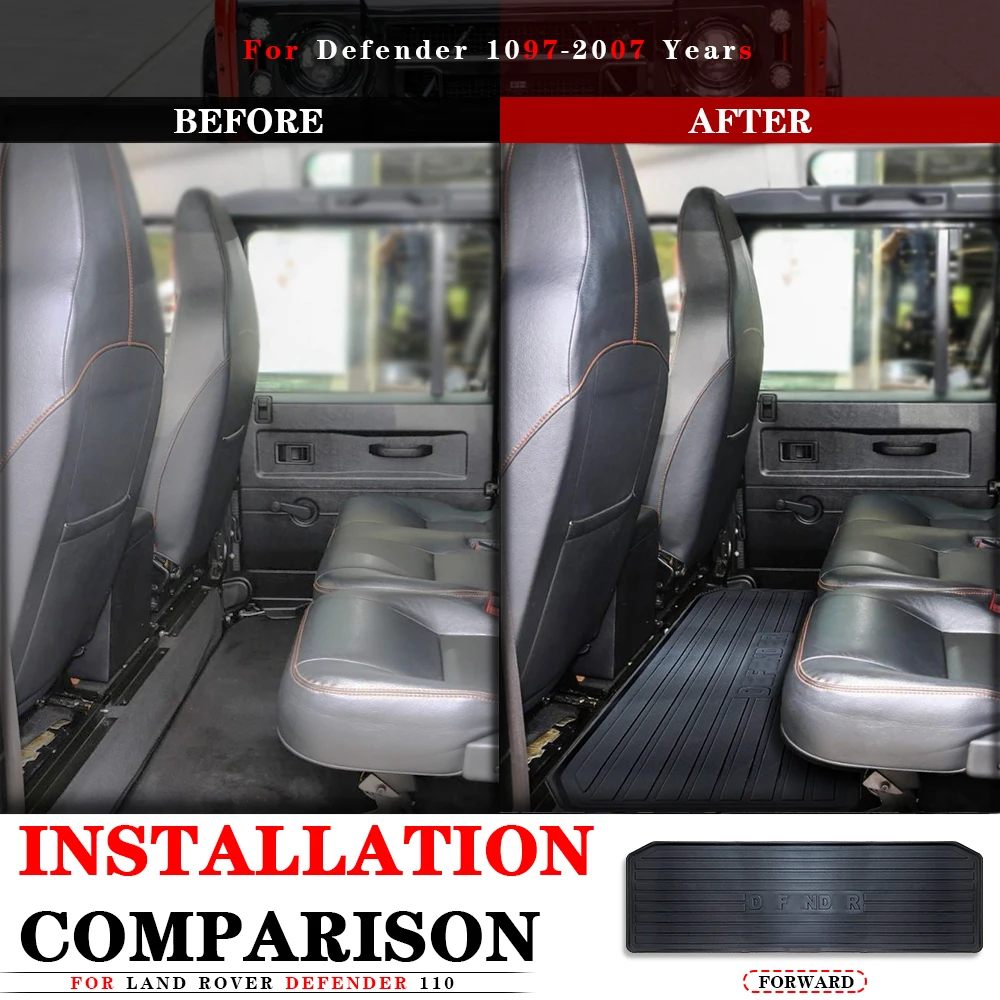 car Floor Mats with center console mat for Land Rover defender 90&110 TDi300 TD5 anti slip car modify protection products