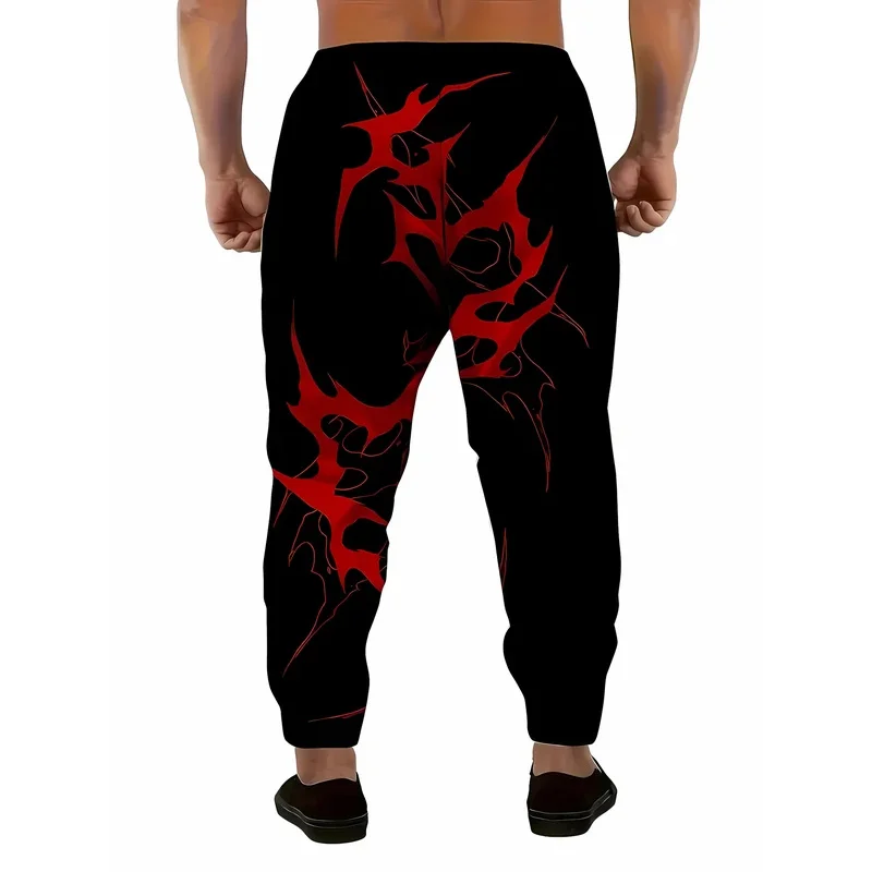 بنطال رياضي رجالي عصري غير رسمي جديد مطبوع ثلاثي الأبعاد لخريف 2026