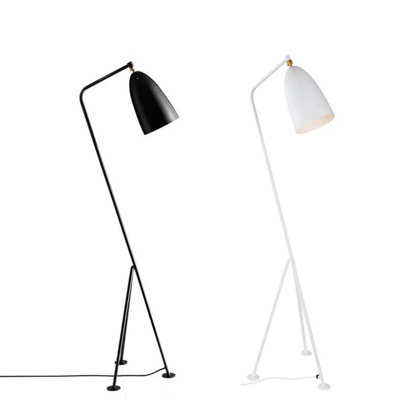 Denmark Designer Grasshopper Black White  Floor Lamps for  Living Room Studio Tripod Lambader Standing Lamp Stand Light