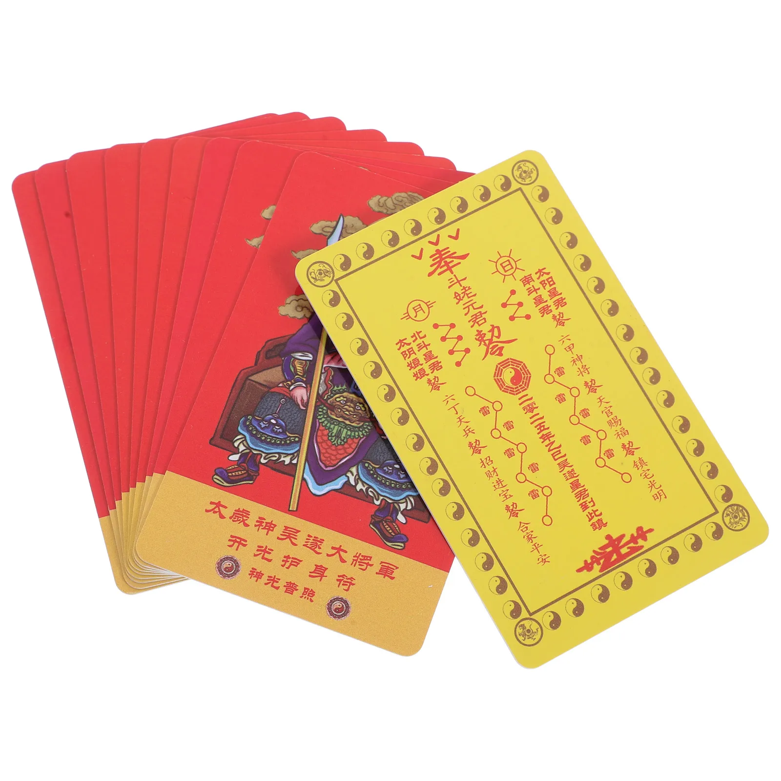 

10pcs Taisui Amulet Card 2025 Year Of The Snake Chinese Protection Amulet For Wealth Feng Shui Decor Harmony Prosperity Charm
