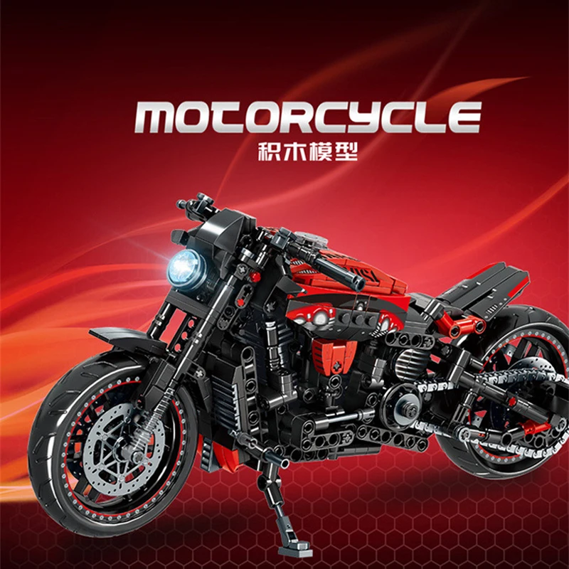 2024 Modern High Tech Technic Moto Suzuki GSX250r Rush1000 Motorcycles Dirt Bike Model Building Blocks Sets Brick Kids Toys Gift