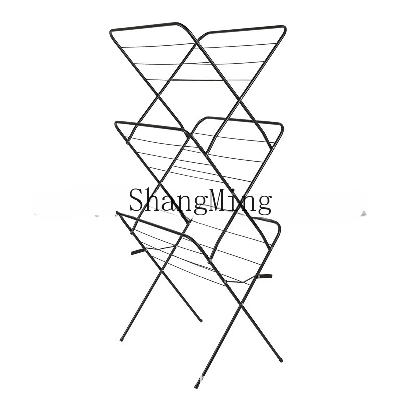 

CL installation-free folding storage drying rack indoor and outdoor mobile three-fold drying rack