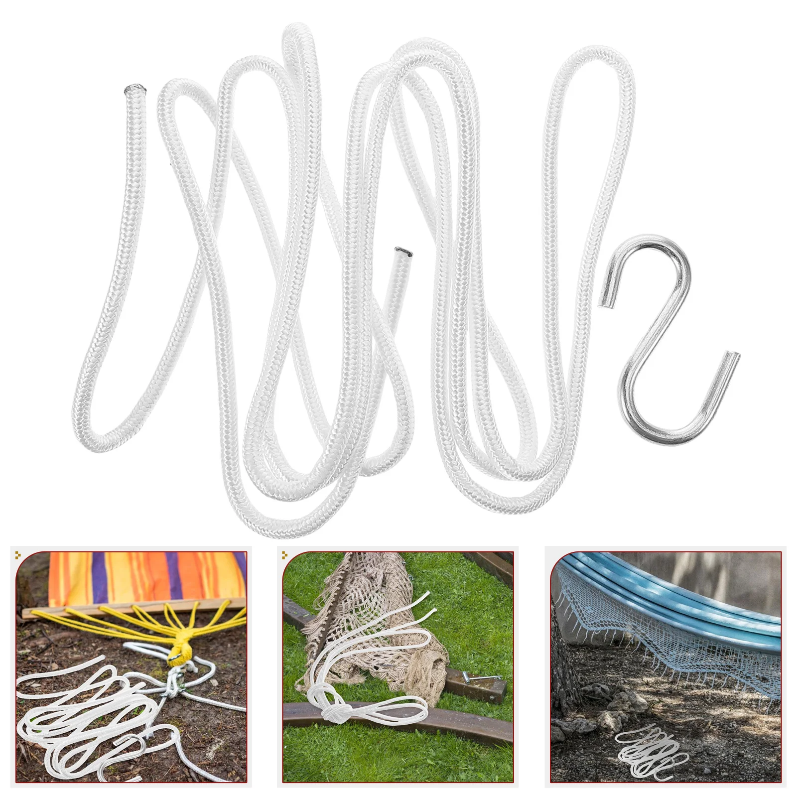 

1Set Tree Swing Straps Hanging Heavy Duty Kit Including Carabiners Washable Outdoor Swing Ropes Hanging Straps for Backyard