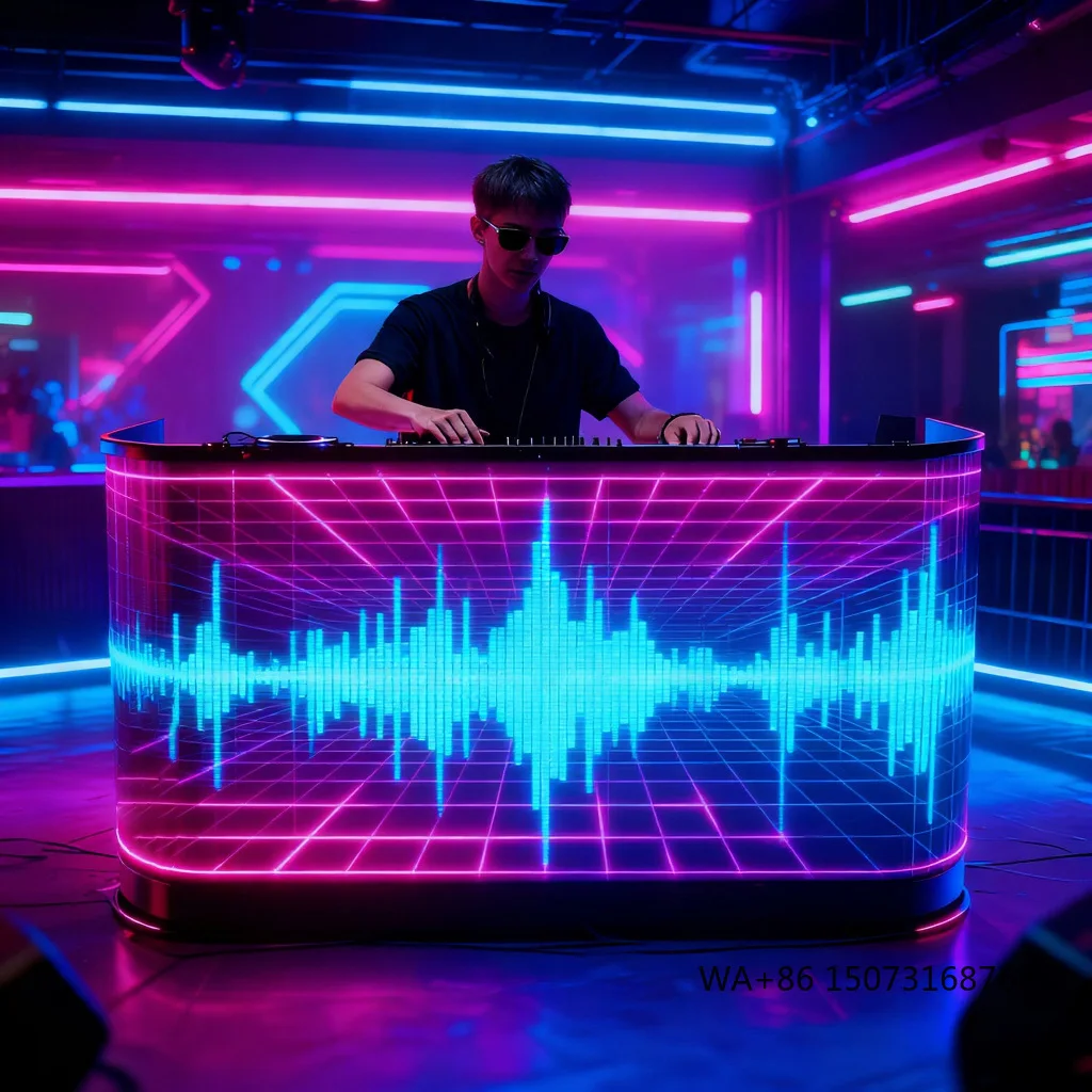 

Full-Color P2.5 Front Desk Led Display Screen Led Dj Booth Display Screen for Party Events Home Bar Nightclub