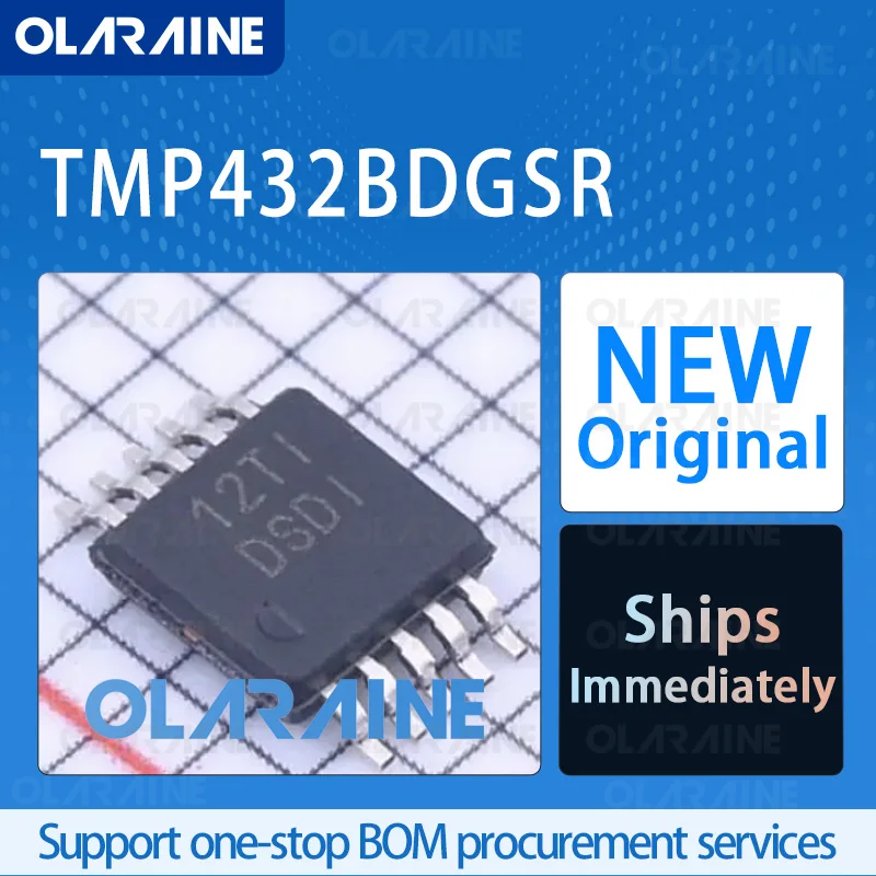 

5/10/100 TMP432BDGSR MSOP-10 original ic chip A temperature sensor is mounted on the board RoHS Accuracy /- 1 C Voltage - 5.5 V