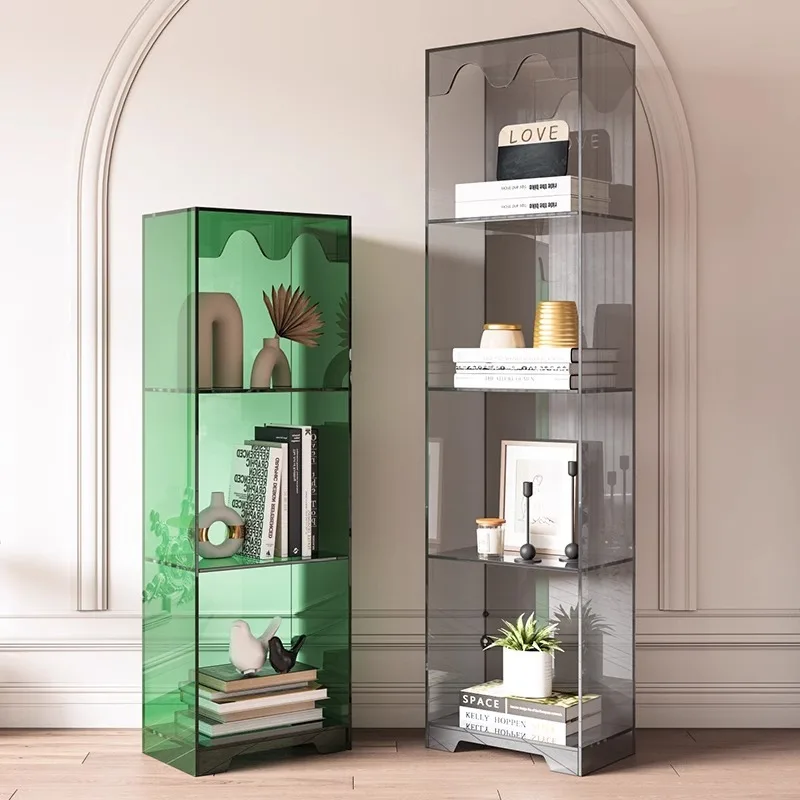 

Customized Internet celebrity bookshelf Floor shelf Acrylic living room storage rack Display rack Multi-layer integrated
