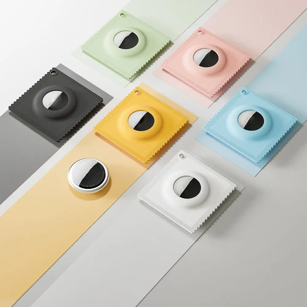 Soft Silicone Protective Case Creative Mini Cover Shell Ultra-thin Tracker Keychain for Apple AirTag Tracker Accessories