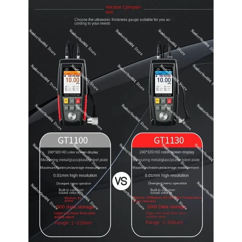 Standard Intelligence Gm100 Ultrasonic Thickness Gauge Digital Display Glass Thickness Gauge Tester Gm130 Steel Plate Wall