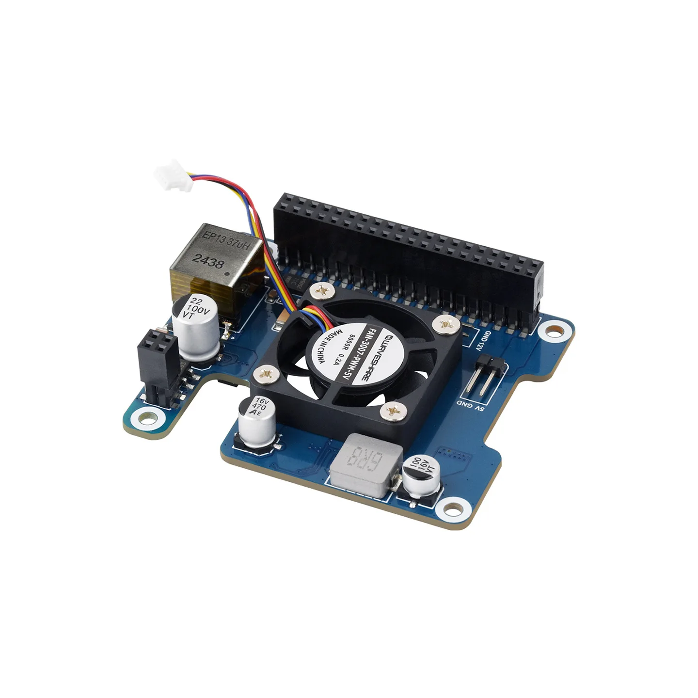 For Raspberry pi5 Power over Ethernet Expansion Board Support 802.3af/at
