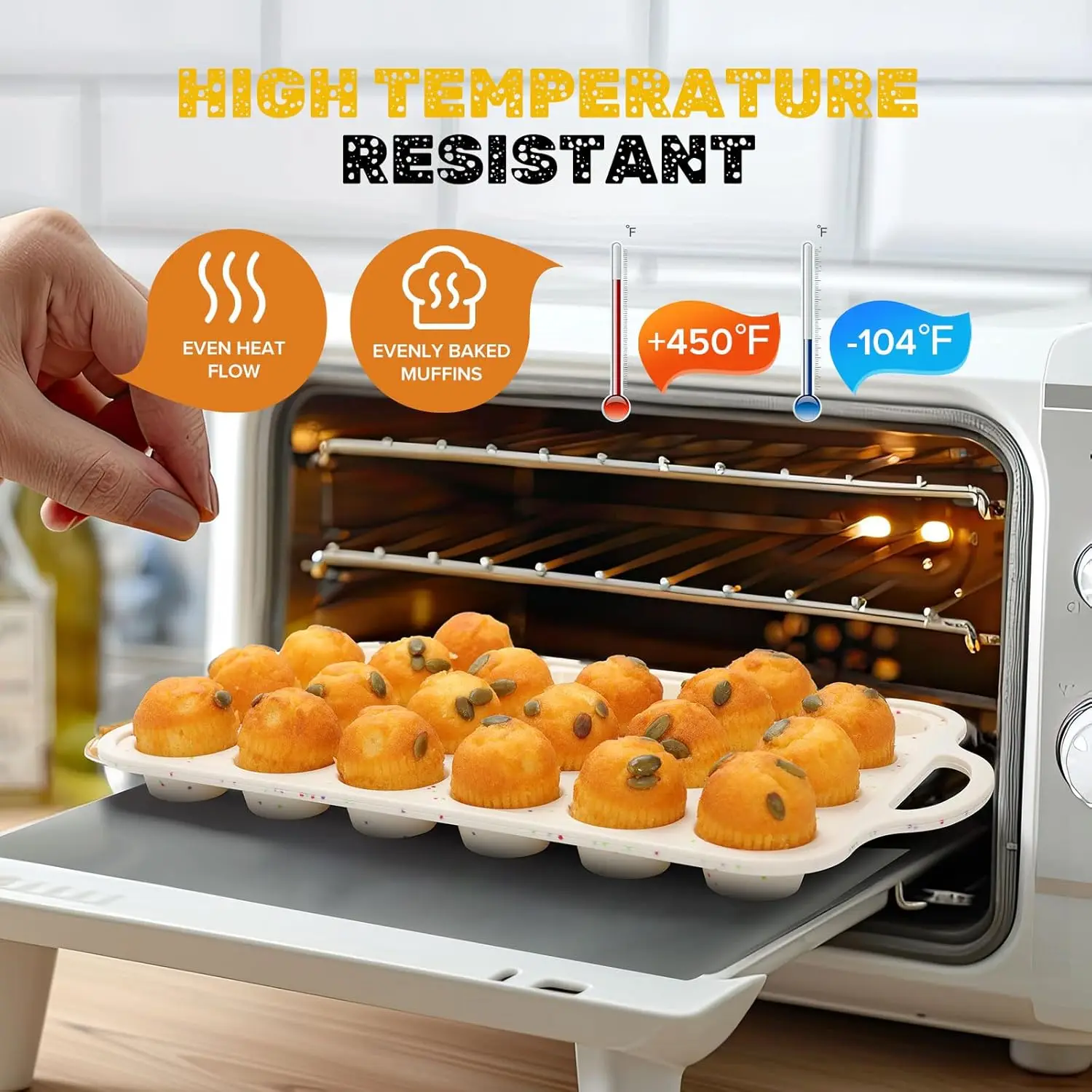 

24 Mini Anti-stick Silicone Cake Mold Muffin Baking Tray Small Tart Mold Baking Tray Home Kitchen Cook DIY Tools