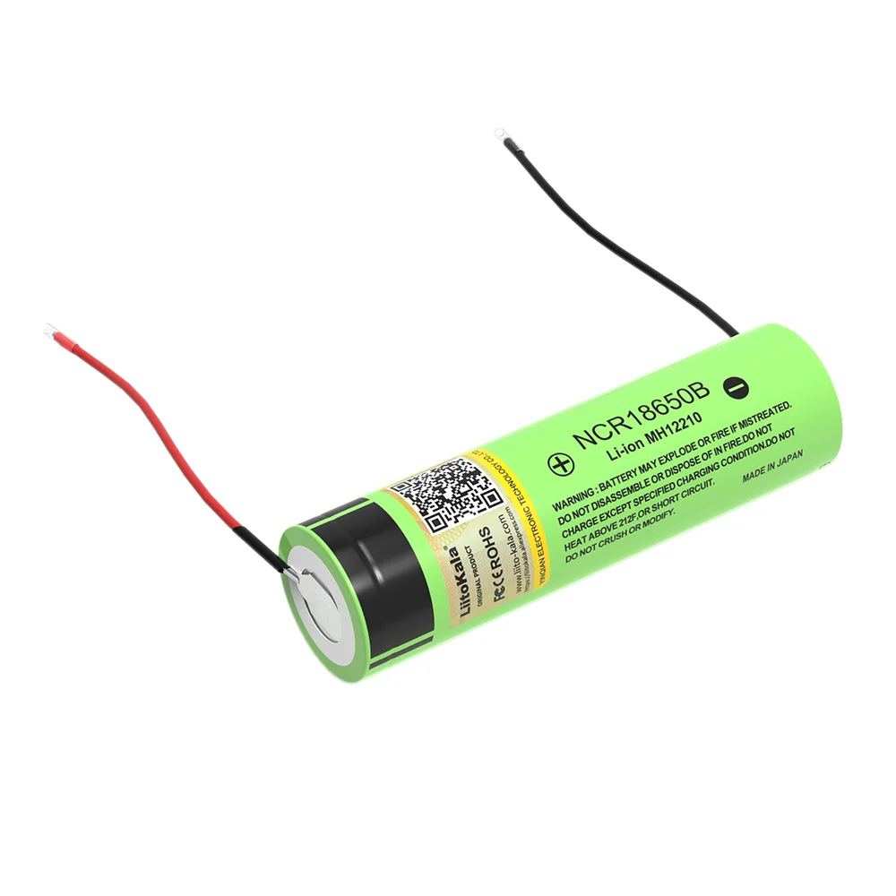 LiitoKala oryginalny NCR18650B 3.7v 3400mAh 18650 akumulator litowy DIY kabel silikonowy baterie