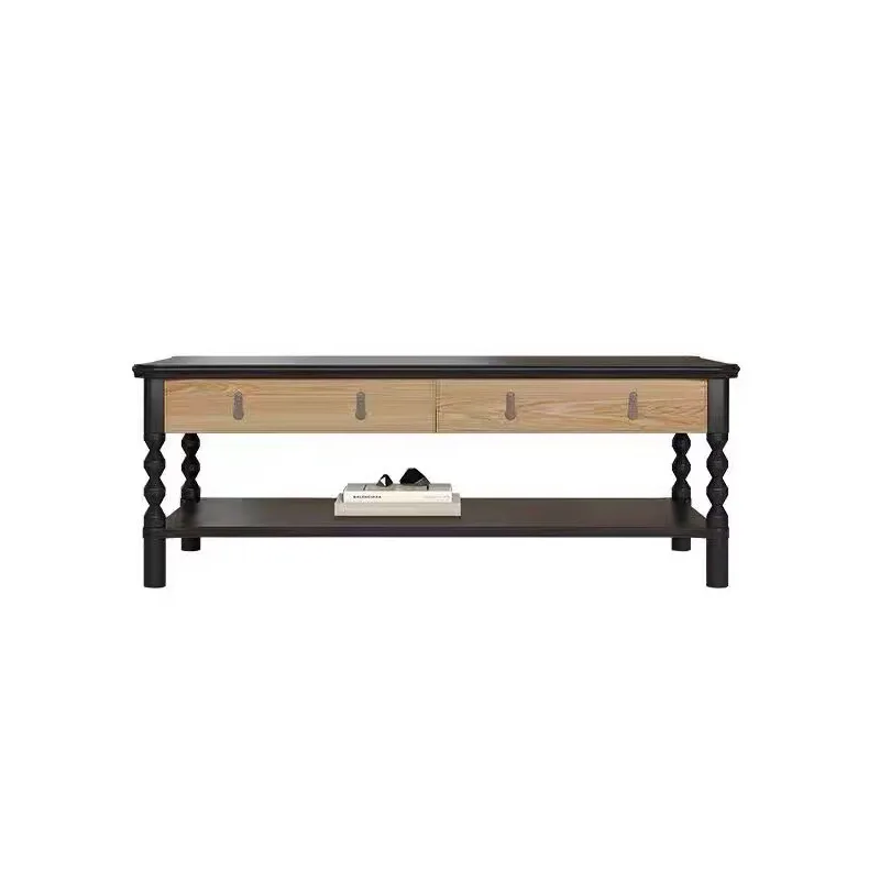 French retro, coffee table TV cabinet combination, light luxury and high-end sense, living room home