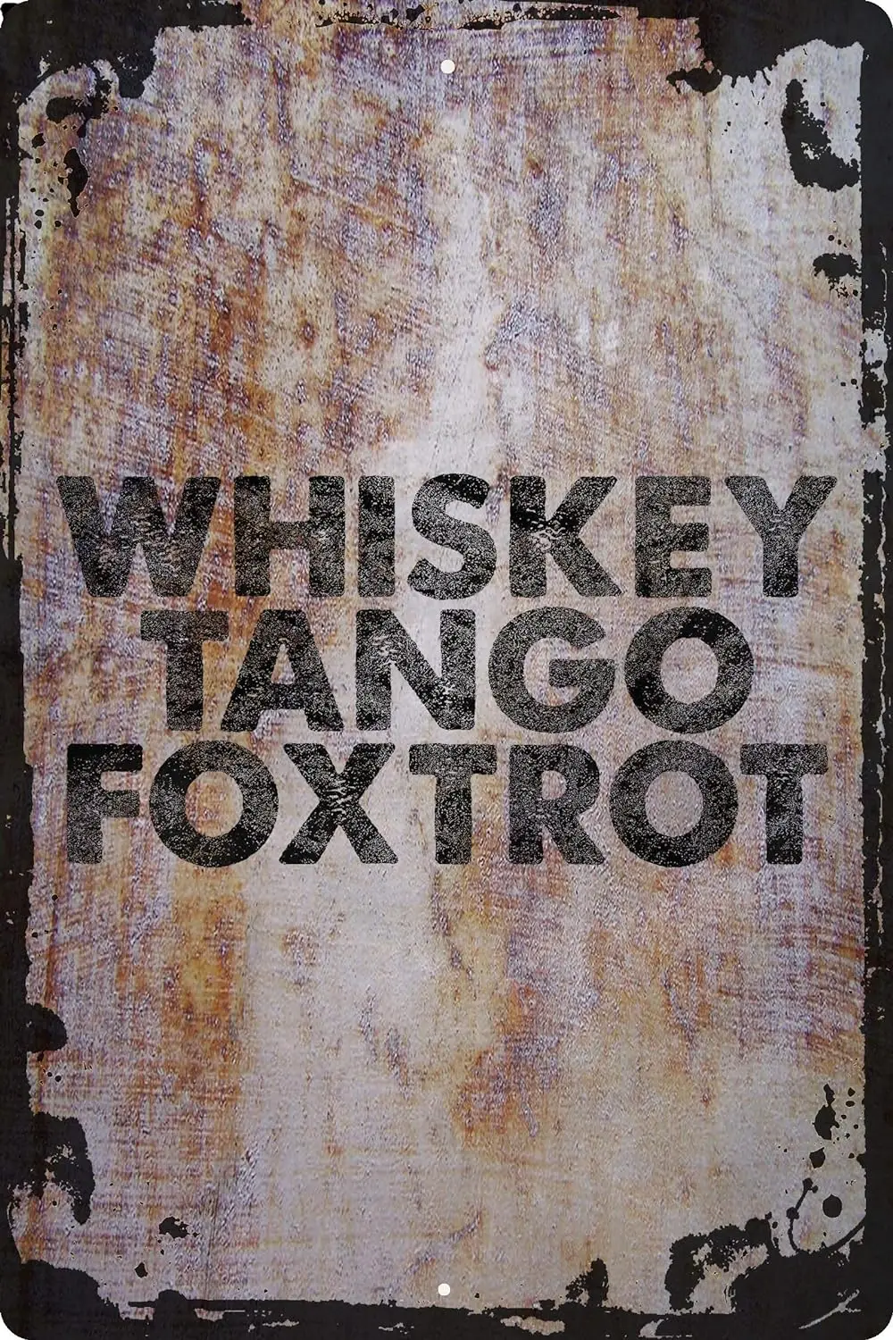 OS Gear Funny Large Wall Metal Sign Whiskey Tango Foxtrot Movie War Wall Art Decor Funny Gift 12 x 18 Inch