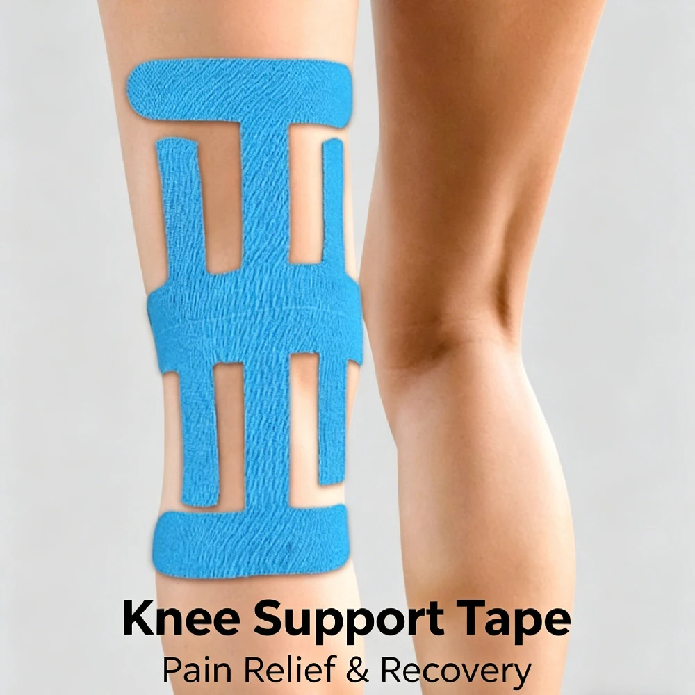 Preformed Knee Support Kinesiology Tape Skin Friendly Elastic Tape For Fitness Training Reduce Knee Soreness & Muscle Fatigue