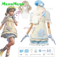 Nikki Cosplay Game Infinity Nikki Cosplay Costume Open World Winter Lolita Dress Plush Scarf Hat Suit Party Play Outfit for Girl