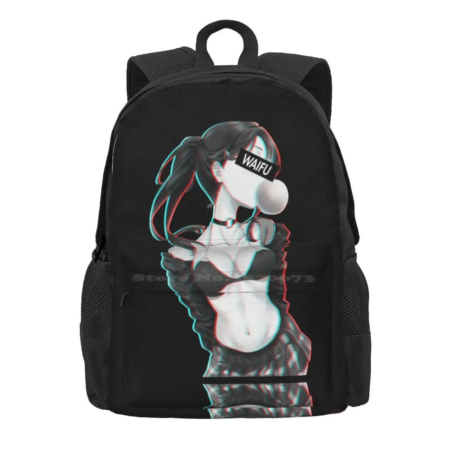 Cute Anime Girl Waifu Material Black Edition Hot Sale Schoolbag Backpack Fashion Bags Hentaik1Ng Cute Waifu Material Aesthetic