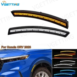 Vgetting For Honda CRV 2023 2024 Car Front Wheel Eyebrow Lamp 3 Functions LED Side Marker Light Streamer Fender Light Waterproof