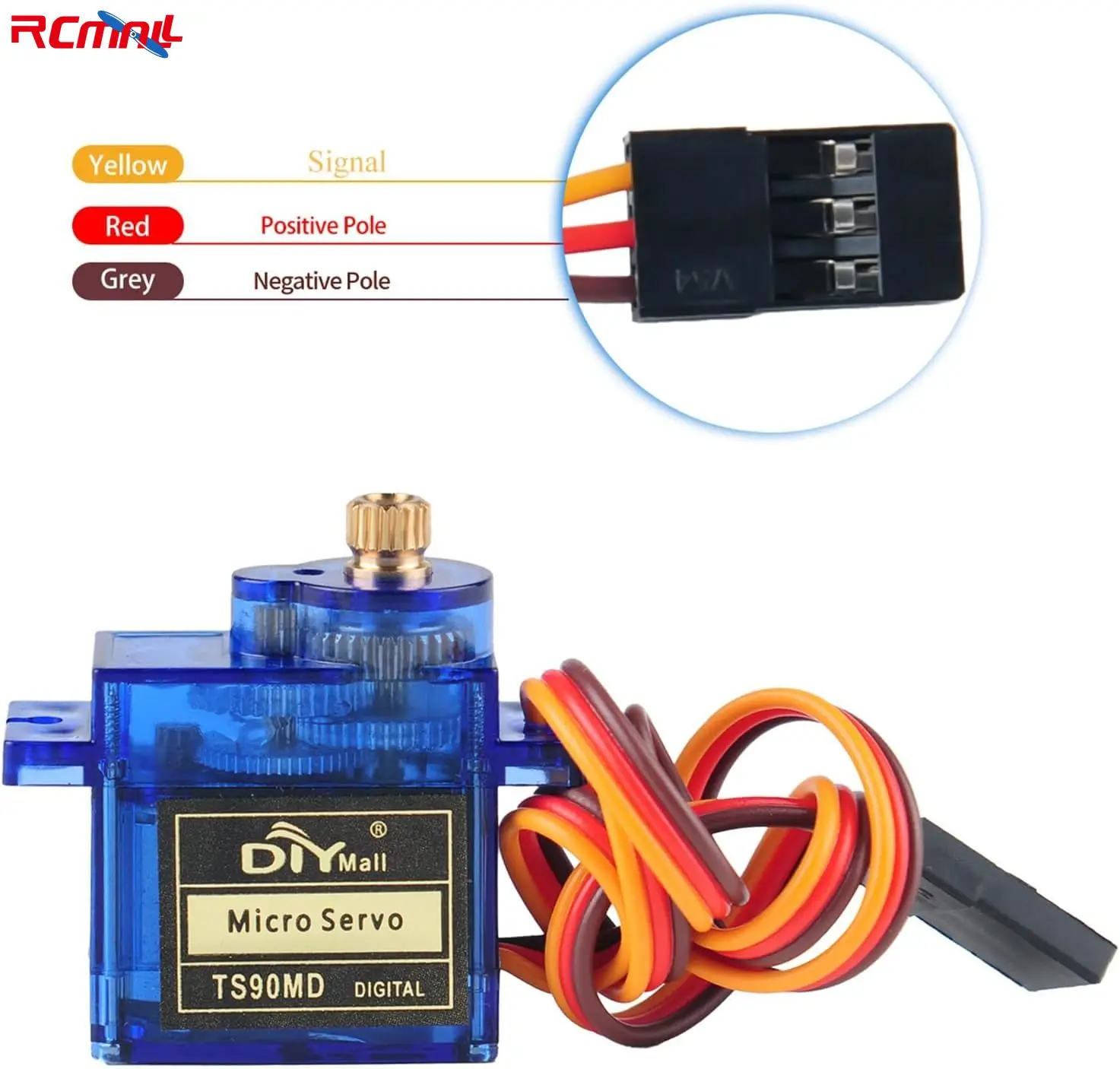 2 pçs ts90md mini servo digital engrenagem de metal completa rotação contínua de 360 graus micro servo para helicóptero avião robô carro