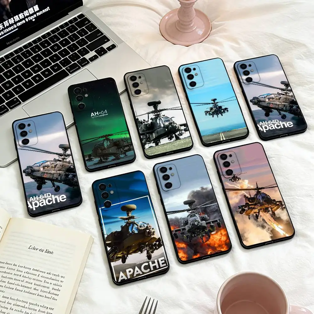 

Apache AH-64 Helicopter Gunships Phone Case For Samsung S 25,24,23,22,30,21,10,9,Ultra,Plus,Lite,FE,4,5 G Soft Black Case