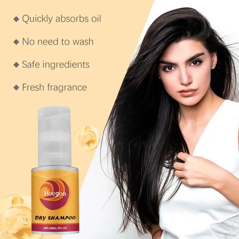 Wash Free Dry Shampoo Fluffy Hair Volumizing Fast Styling Spray Remove Oil Increases Luster Long-Lasting Refreshing Oil Control