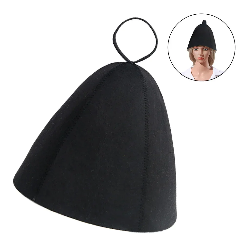 Thicken Wool Felt Sauna Hat 25x23cm Hair Protection Spa Sauna Accs For Bath Protection Prevents Drying Spa Accessories