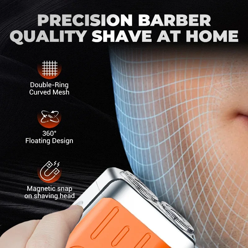 Mini Double Head Electric Shaver USB Rechargeable Waterproof Travel Rotary Razor Portable Men Hair Beard Trimmer Electric Razor