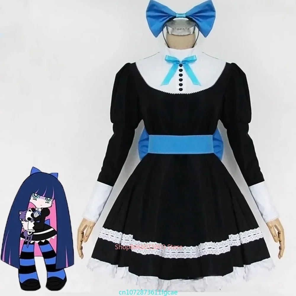 High quality new products Anime Panty & Stocking with Panty Cosplay Maid Costume Girl Lolita Dress Halloween Show Party Uniform