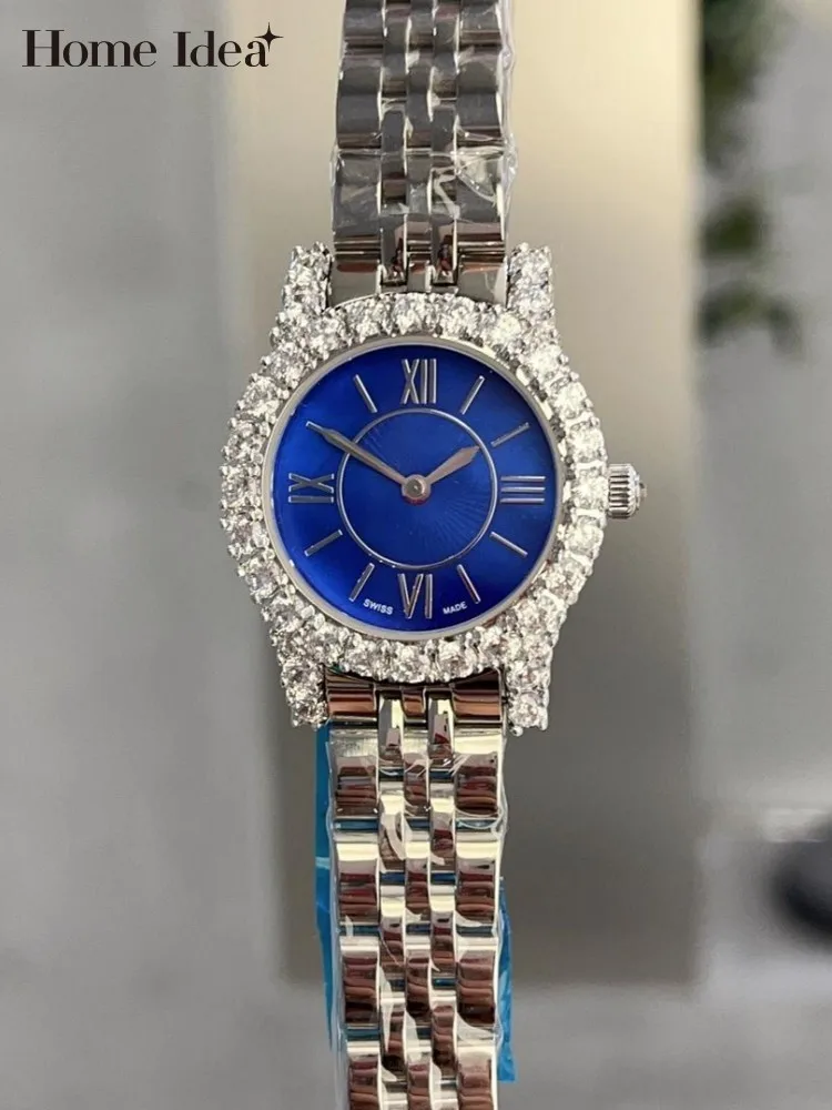 Luxury Diamond High Quality Office Ladies Quartz Watch Italian Designer Women Work Accessory Vintage Elegant Fine Wristwatch