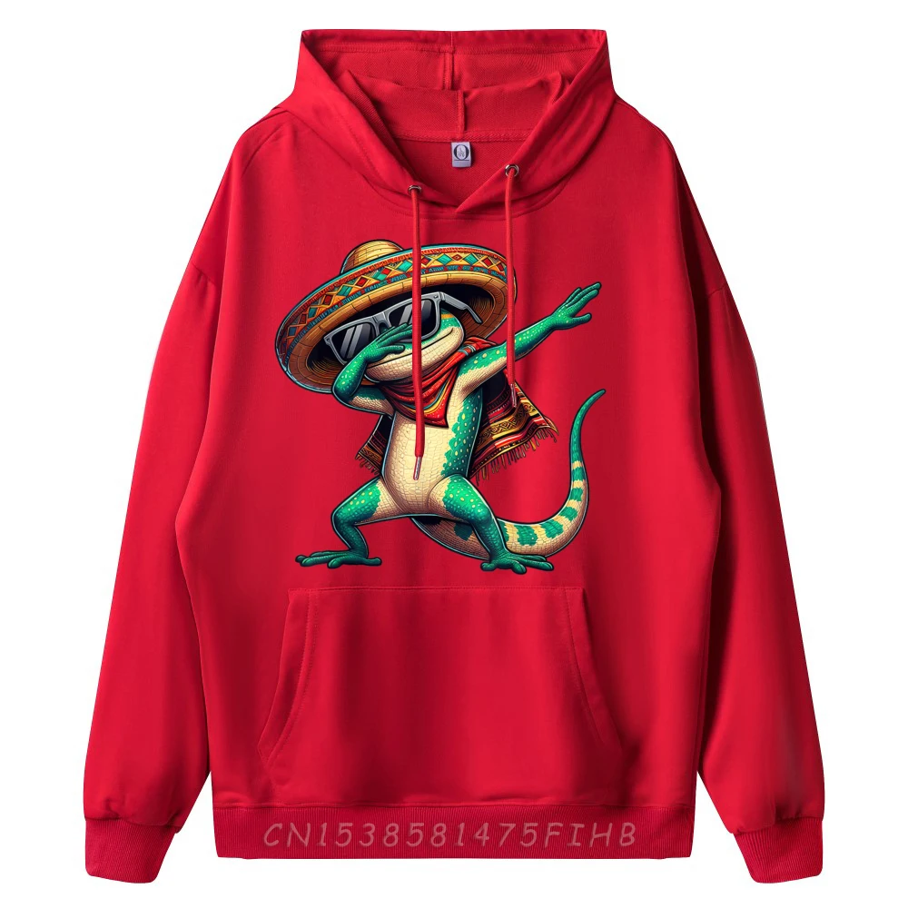 Hoodies Dabbing Lizard Sombrero Poncho Cinco Hoodies Summer Funky Design Long Sleeve O Neck Mens Hoodies Design