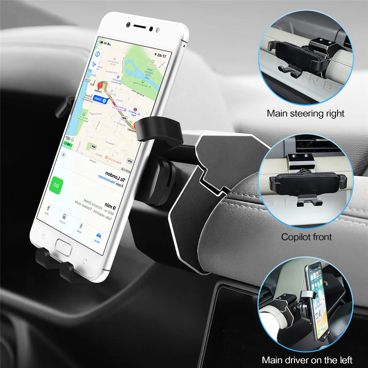 Dashboard Side Phone Holder Mount Aluminum Alloy for Land Rover Defender 90 110 2020 2021 2022 Car Accessories