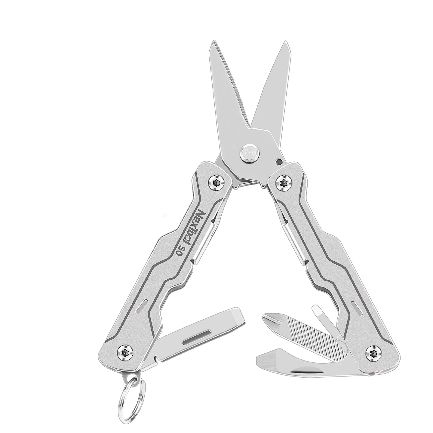 NexTool Micro Multitools S0 8 in 1 Mini Sailor Schaar Mini Pocket Multitool EDC Opvouwbare handgereedschap Camping Survival Multitool - afbeelding 2