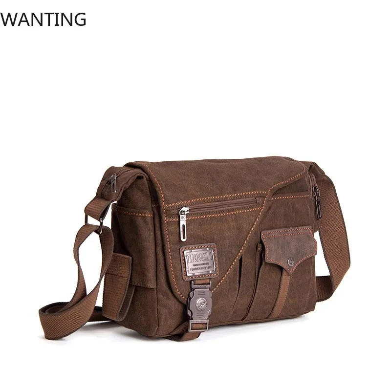 الرجال قماش متعددة الوظائف حقيبة كروسبودي حقائب اليد الرجعية ملابس السفر المقاومة حقائب كتف متنقلة الترفيه حزمة بولسا #5