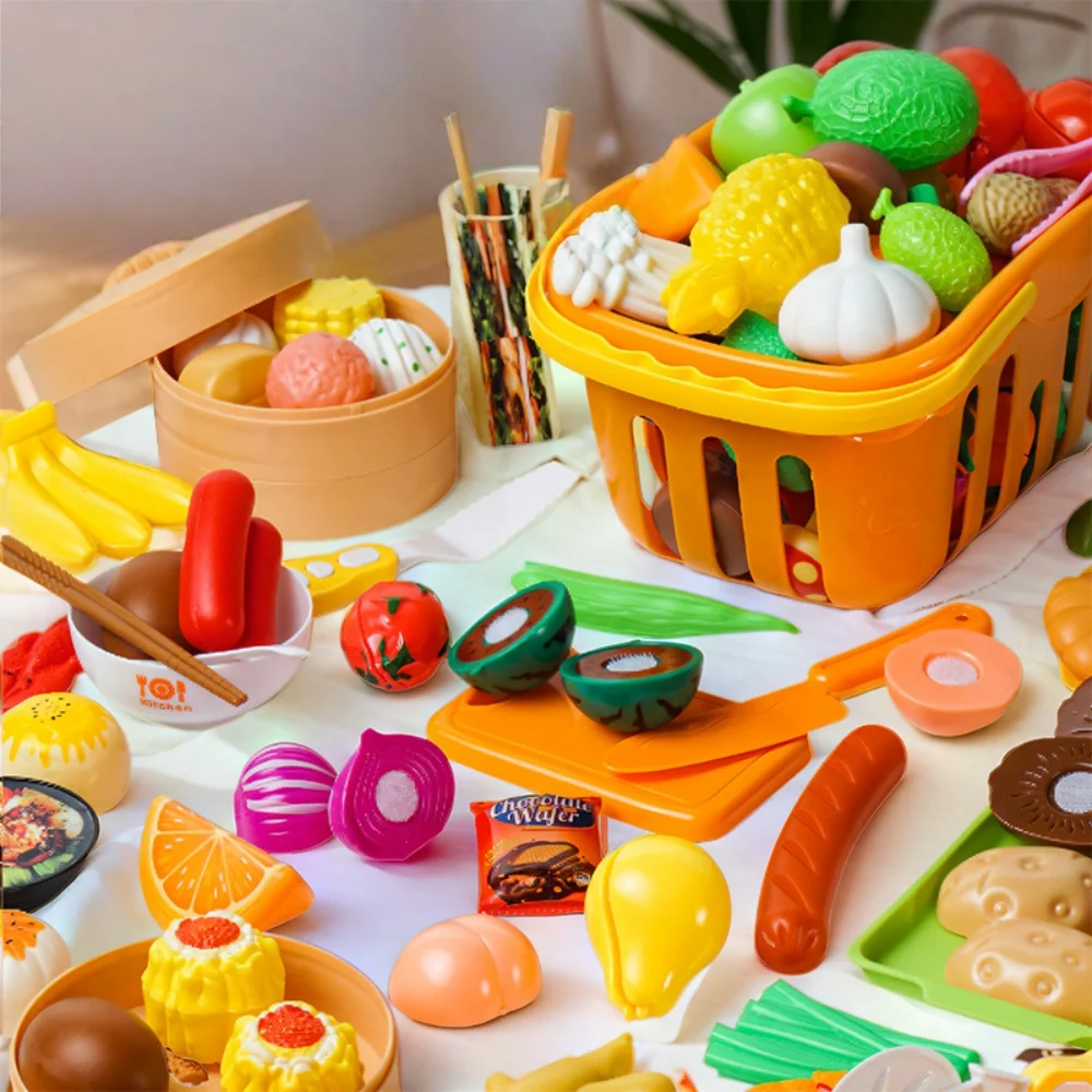 Educational Vegetable Cutting Toys Set for Kids - Fruit Playhouse Role Play Tools Early Skill Development Fun Holiday Gifts