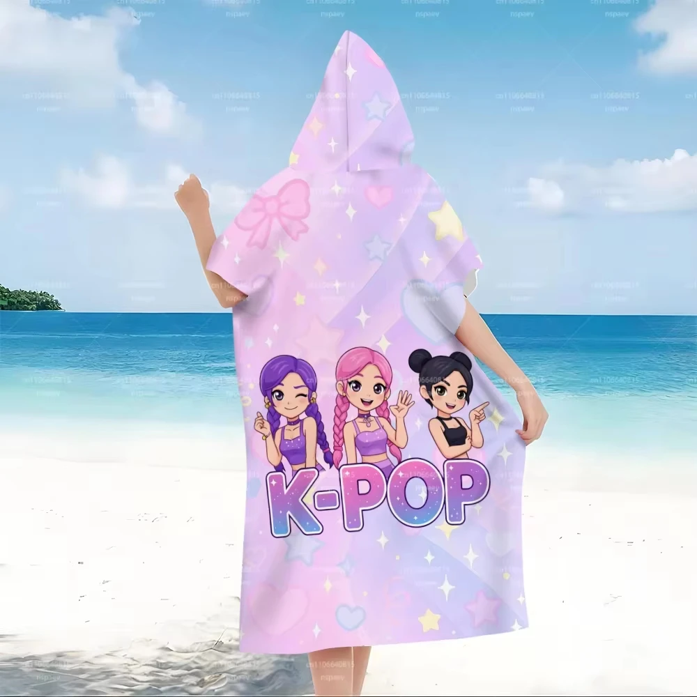 Parent-child K-pop Idol Bathrobe Super Absorbent Suit For Beach Pool Essentials for Seaside Camping Gift For Boy or Girl