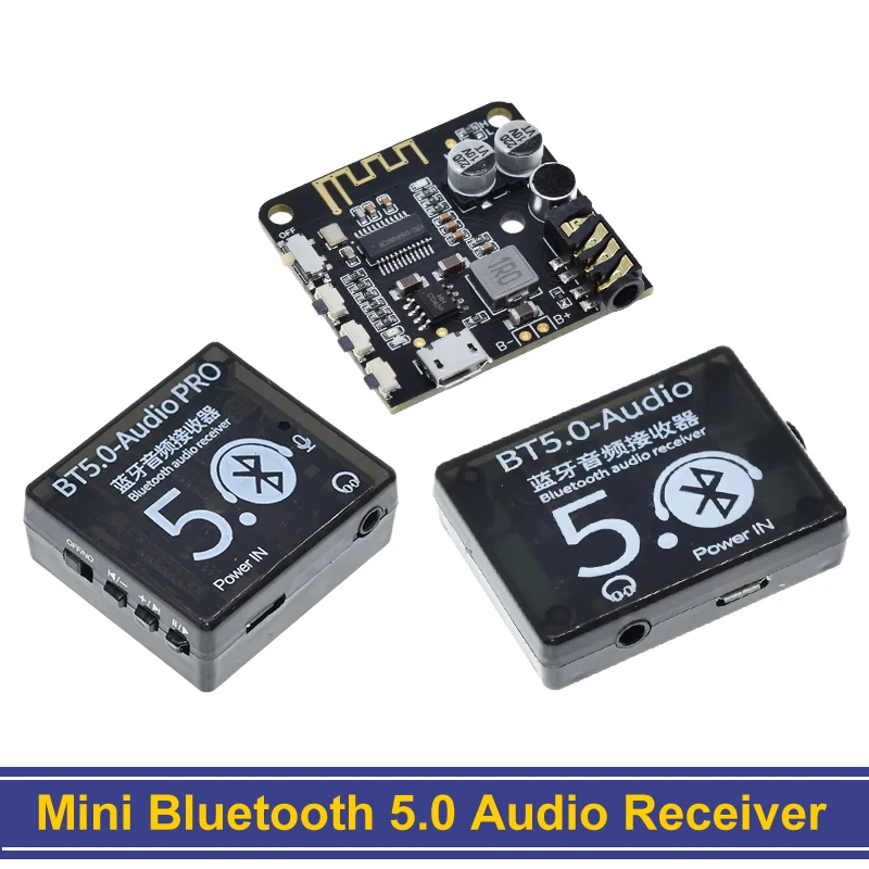 

Mini Bluetooth 5.0 Decoder Board Audio Receiver BT5.0 PRO MP3 Lossless Player Wireless Stereo Music Amplifier Module With Case